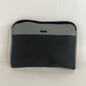 Tumi Travel Airplane Pouch Organizer Bag Gray Toiletry Tech Accessories Case-I-8